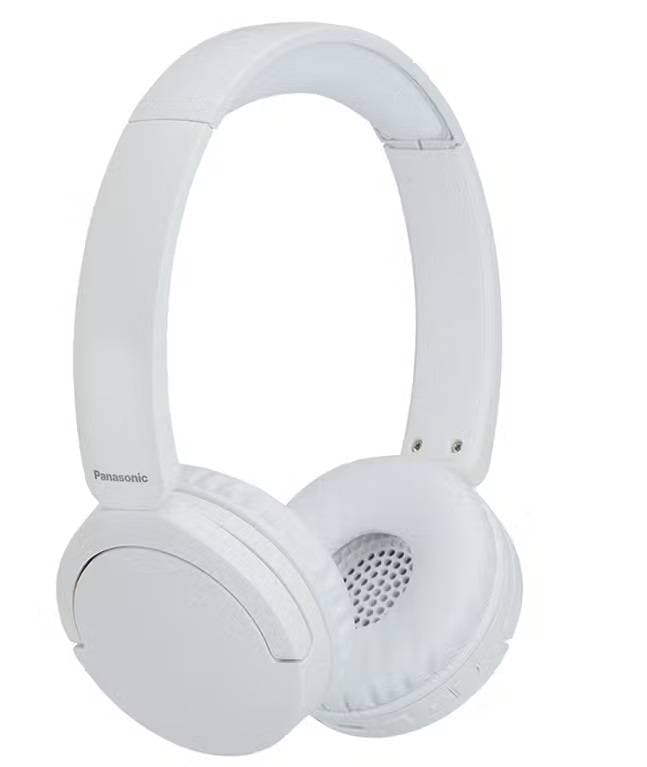 PANASONIC PANASONIC diadema Bluetooth, hasta 72 horas de uso continuo con MIC cancelacion de ruido, Blanco