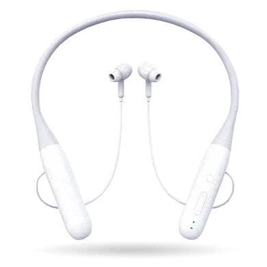 BROBOTIX AUDIFONOS INALÁMBRICOS BLUETOOTH TWS, DEPORTIVOS CON BANDA PARA CUELLO, COLOR BLANCO 6005903 BROBOTIX