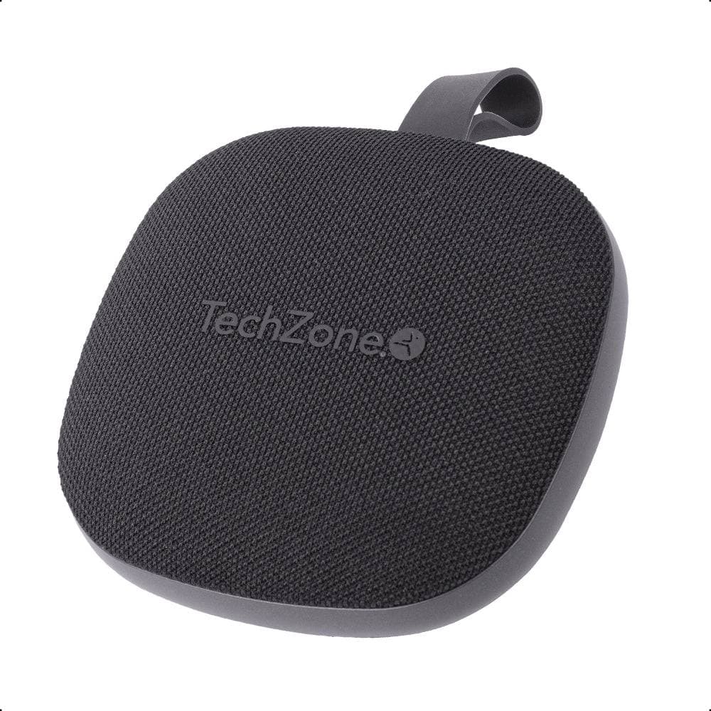 TECHZONE Bocina Bluetooth Portátil TECHZONE TZSP01 TWS, Negro, Alcance 10mts, Resistente al agua IPX7, Duración en uso 7hrs.