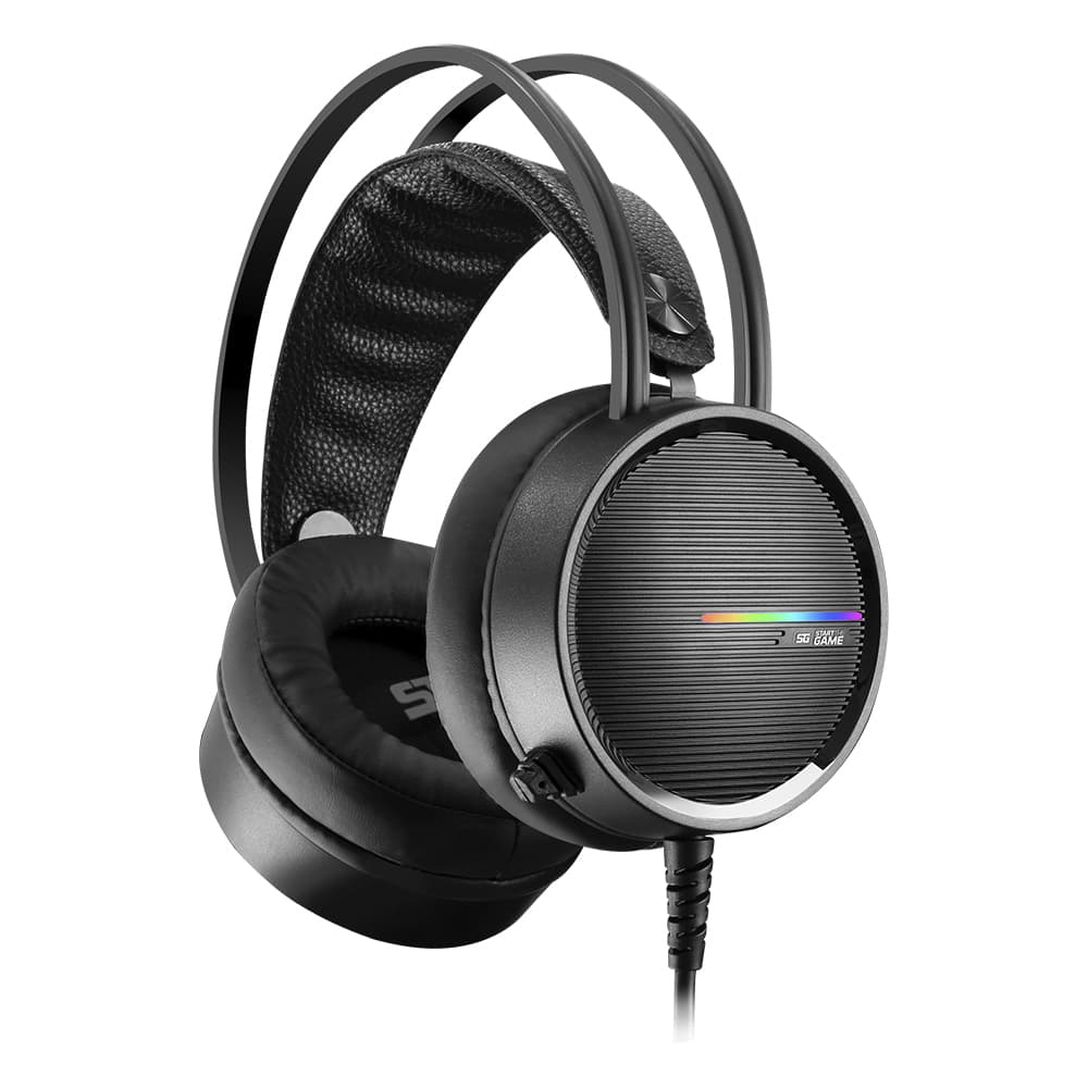 VORAGO DIADEMA GAMER VORAGO START THE GAME HS-502 3.5mm, RGB, 50mm, negro