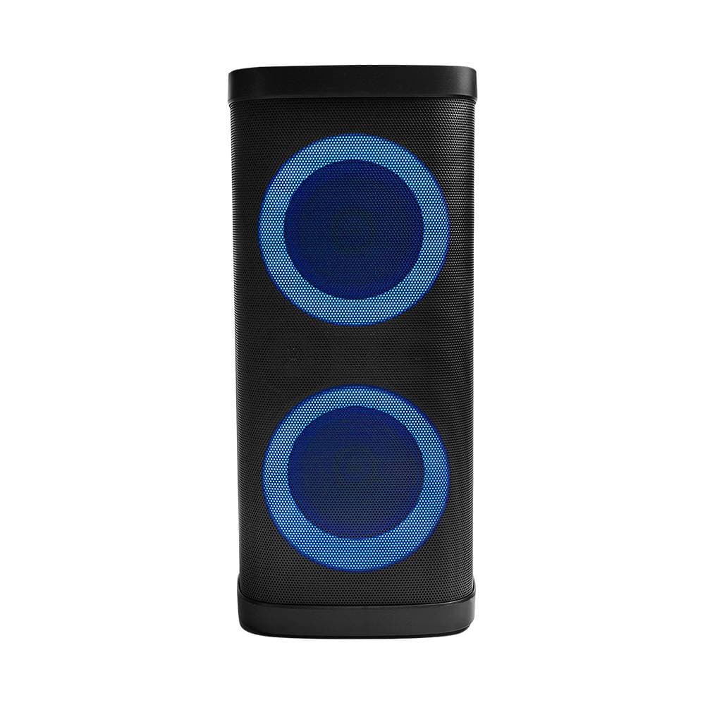 VORAGO Bocina Vorago KSP-580 Bafle Karaoke speaker, Pantalla LCD, dos altavoces de 6.5 y 2 tweeters, aros con RGB, Micro SD, Bluetooth 5.0