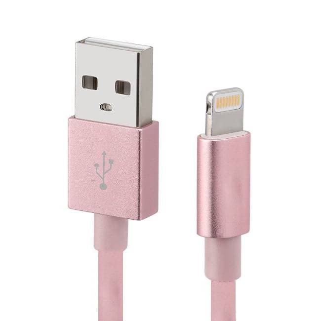 DBUGG Cable USB A a LIGHTNING, color rosa. 1 metro de largo. Alta resistencia de materiales y carga rápida DB-G-USBLR
