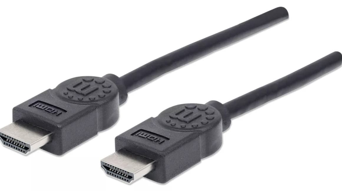 MANHATTAN 306119 Cable HDMI Blindado de 1.8mts; HDMI Macho a HDMI Macho resolucion 4K 30Hz, 3D.
