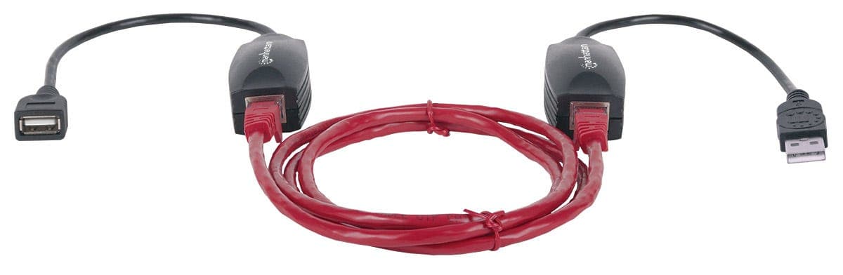MANHATTAN 179300 Extension USB hasta 60mts por cable UTP; Bus que proporciona alimentación - no requiere alimentación externa.