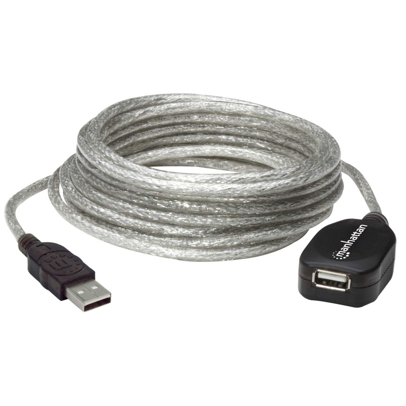 MANHATTAN 519779 Cable Extensión Activa USB de Alta Velocidad 2.0m Encadenable, A Macho / A Hembra, 5 m