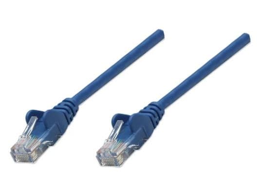 INTELLINET Cable de red UTP, Cat6, 3m (10ft), 100% Cobre, Contactos chapa de oro, Cable Patch Azul INTELLINET 342605