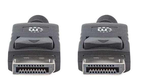 MANHATTAN 307116 Cable DisplayPort Macho a DisplayPort Macho, Blindado, Negro, 2 m; resolución de hasta 4K@60Hz