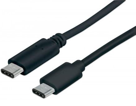 MANHATTAN Cable USB C a USB C MANHATTAN 353342, USB C, USB C, Macho/Macho, Negro