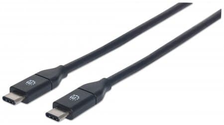 MANHATTAN 354899 Cable USB-C macho a USB-C macho; USB 3.2 Gen 2, largo 50cm , color Negro.
