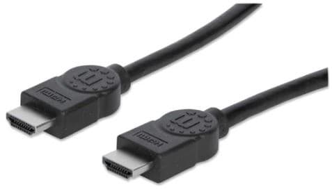 MANHATTAN 308434 Cable HDMI Macho a HDMI Macho, Blindado, 4K@30Hz, 3D, Negro, 15m.
