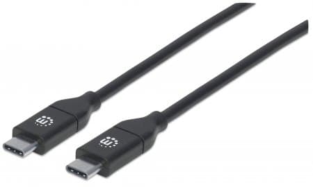 MANHATTAN Cables USB-C MANHATTAN USB-C macho a USB-C macho, USB C, USB C, Macho/Macho, 2 m, Negro