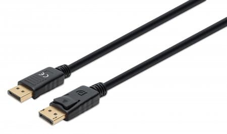 MANHATTAN 355575 Cable DisplayPort 8K, Macho a Macho, Longitud 2 m Contactos chapados en oro, Forro de PVC, Longitud 2m.