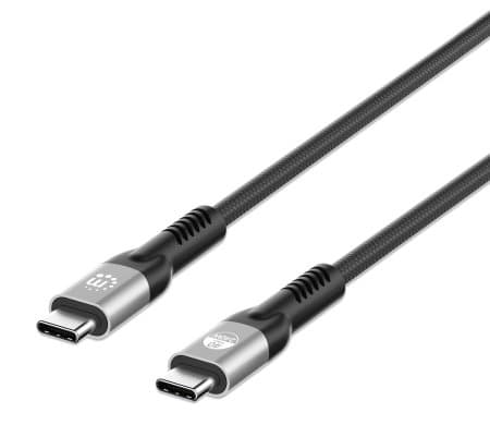 MANHATTAN 356374 CABLE USB-C MACHO-MACHO 1M, CARGA DE HASTA 240W.