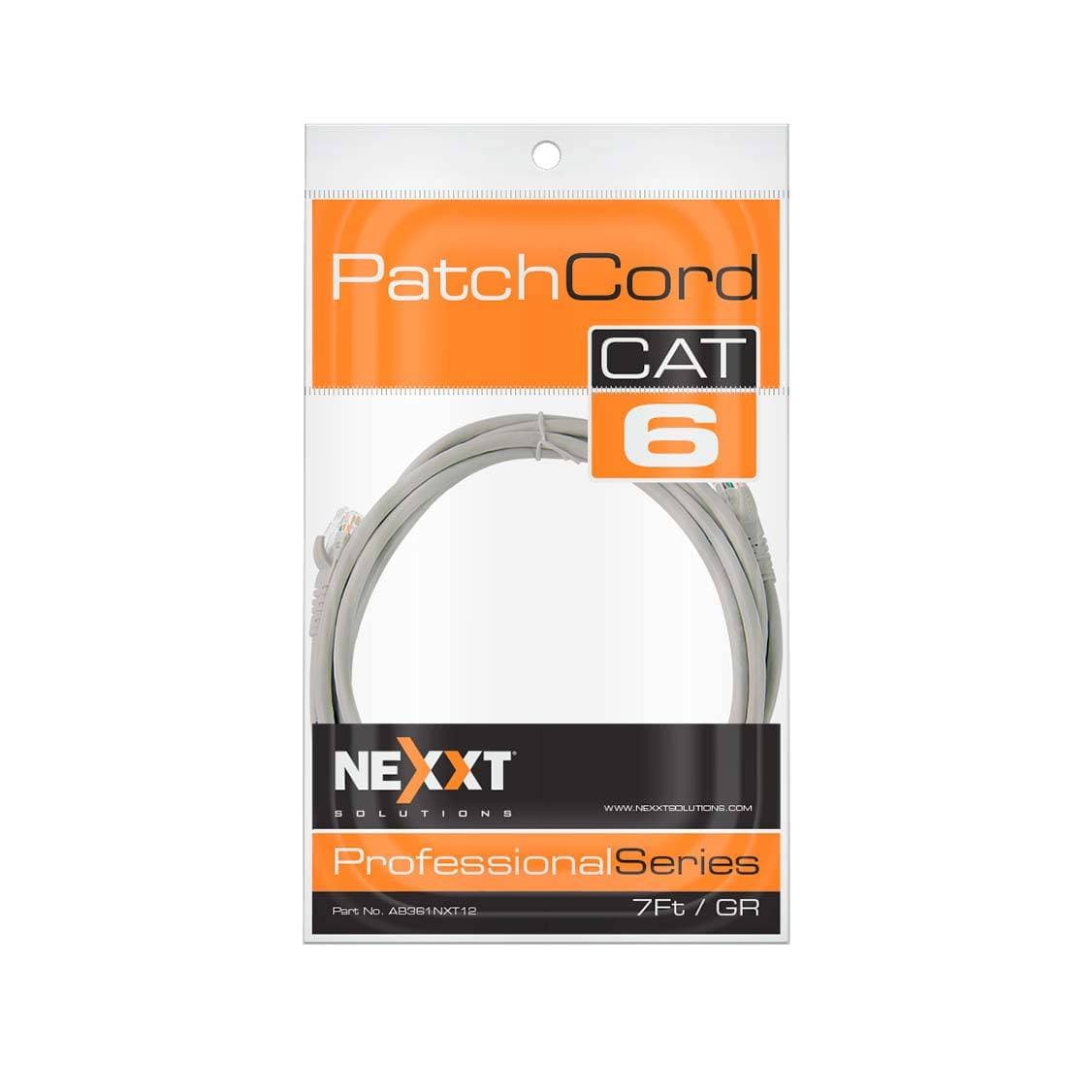 NEXXT Cable patch cord Cat.6 UTP, multifilar, con revestimiento tipo CM, 2.31M, Gris 24AWG
