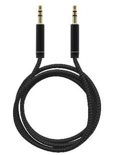 BROBOTIX Cable de Stereo de Nylon 651336 BROBOTIX, MACHO - MACHO, 1 M, NEGRO