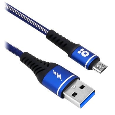 BROBOTIX Cable USB V2.0 Tipo Micro B, 1.0 M, Denim, Azul (6000717), Brobotix