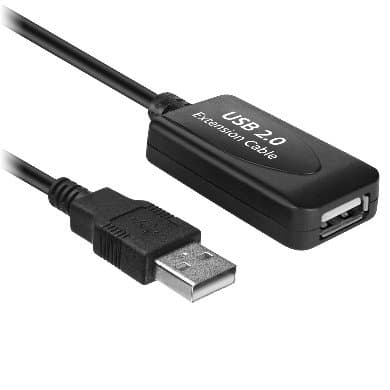 BROBOTIX Cable USB V2.0 Extensión Activa BROBOTIX 372782, USB Tipo A macho, USB Tipo A hembra, Macho/hembra, 15 m, Negro