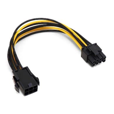 BROBOTIX CABLE INTERNO DE ALIMENTACIÓN ADAPTADOR PCI EXPRESS 6 PINES A 8 PINES SENCILLO (6001431), Brobotix