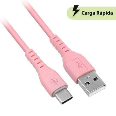 BROBOTIX CABLE USB V3.0 TIPO A – TIPO C, 1 METRO, ROSA, BROBOTIX 6001608