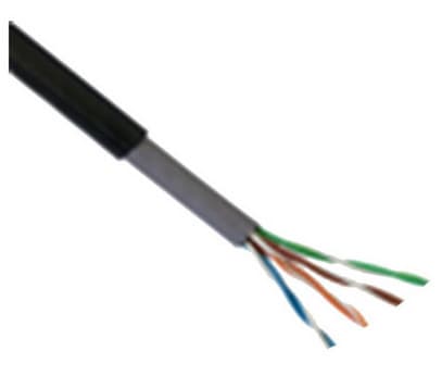 SAXXON SAXXON OUTPCAT5ECOPEXT - Bobina de Cable UTP Cat5e 100% Cobre/ 305 Metros/ Exterior con Doble Forro/ Color Negro/ Ideal para Cableado de Redes