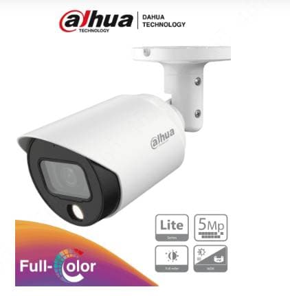 Dahua Technology DAHUA HAC-HFW1509TN-LED - Camara Bullet Full Color de 5 Megapixeles/ Lente de 2.8mm/ 112 Grados/ Leds para 20 Metros/ Metalica/ WDR de 120 dB/ IP67/