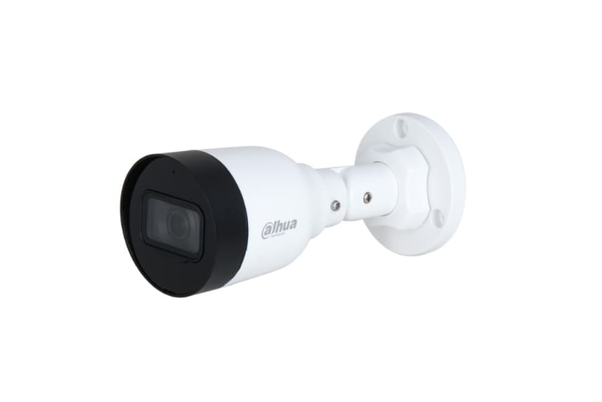Dahua Technology Dahua IPC-HFW1230S1-A-S5-Cámara IP Bullet de 2MP, lente de 2.8mm, 102°, micrófono, compresión H.265+, IR de 30m, protección IP67, PoE, DWDR