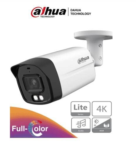Dahua Technology DAHUA HAC-HFW1809TLM-A-LED - Camara Bullet 4k Full Color/ 8 Megapixeles/ Lente de 2.8mm/ 106 Grados de Apertura/ Microfono Integrado/ 40 IR
