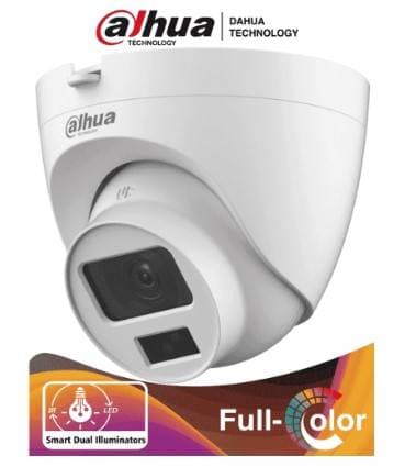Dahua Technology DAHUA HAC-HDW1500CLQ-IL-A - Camara Domo de 5 Mp/Dual Inteligente + FullColor/ 2.8 mm/ 106 Grados de Apertura/ 20 Metros de IR y Luz Visible/ Microfono