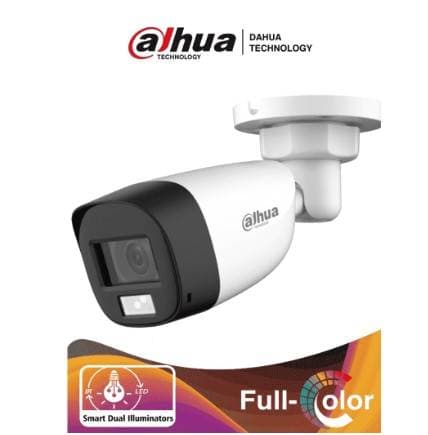 Dahua Technology DAHUA HAC-HFW1500CL-IL-A - Camara Bullet de 5 Mp/ Dual Inteligente + FullColor/2.8mm/ 106°/ 20 Metros de IR y Luz Visible/ Micrófono Integrado/ IP67