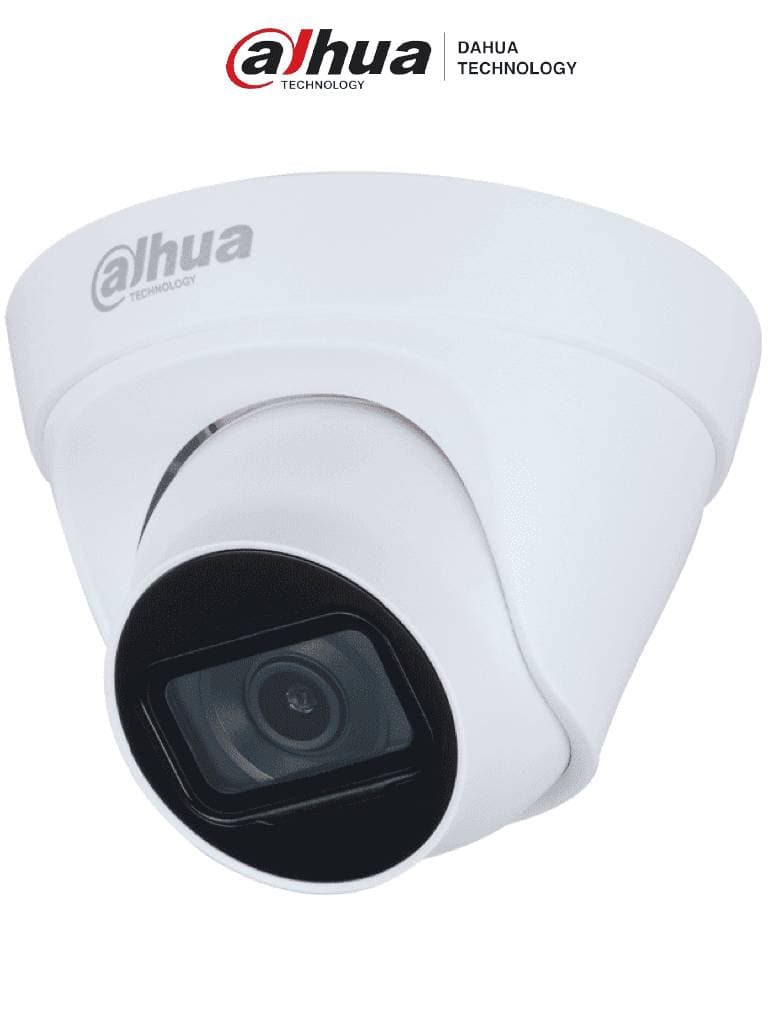 Dahua Technology Camara DAHUA DH-IPC-HDW1230T1P-A-0280B-S6 - Cámara IP Domo 2MP con lente de 2.8 mm y ángulo de visión de 102 grados, micrófono integrado, IR de 30m, IP67,
