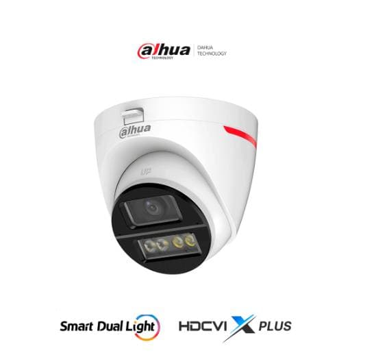 Dahua Technology DAHUA DH-HAC-HDW1249XN-IL-A-PRO - Cámara Domo HDCVI 2MP WizColor/ HDCVI X PLUS/ Imagen 24 Horas a Color/ Corrección de Distorsión de Imagen mediante IA/ Il
