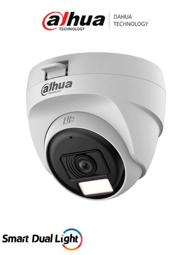Dahua Technology Cámara DAHUA DH-HAC-T1A51N-U-IL-A, cámara domo de 5mp, lente de 2.8mm, 106°, iluminación dual, Micrófono, ir de 25 metros