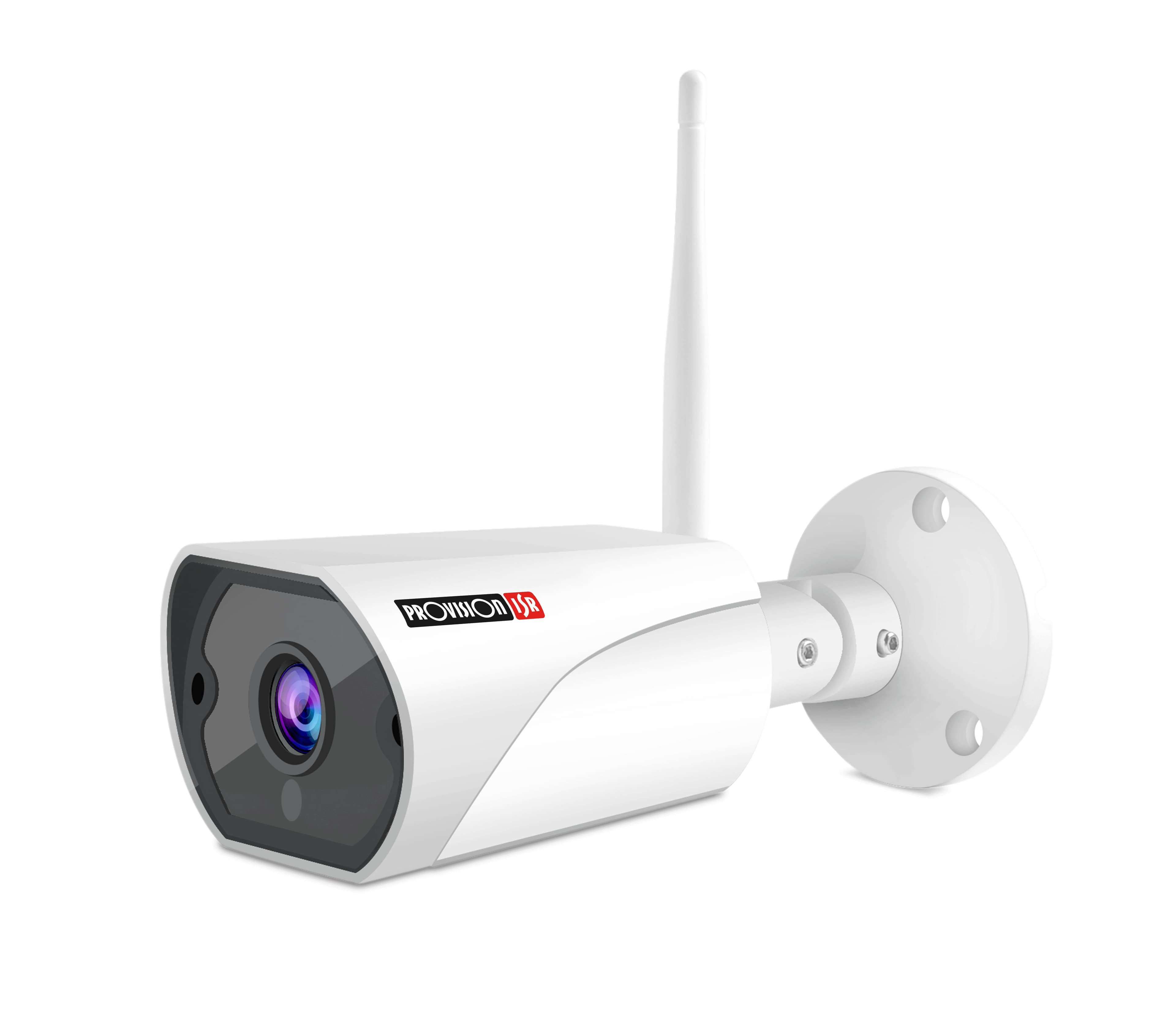 PROVISION-ISR Camara WiFi 2 MP Exterior, IR hasta 10 mts, 2 vias de audio, micrófono incluido, detección de movimiento, MicroSD(128GB), Wireles (b/g/n), IP66