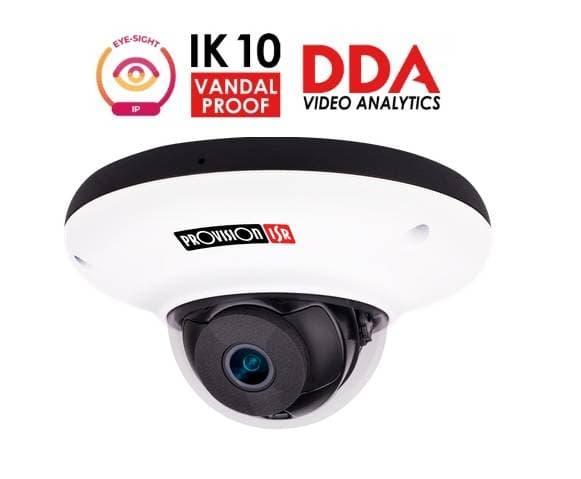 PROVISION-ISR Camara antivandalica IP 2 MP, Lente 2.8mm (108°), de dia detecta hasta 40 mts/Reconoce: 8 mts/Idetifica: 4 mts, IR 10 mts, RF, CheckPoint,micro,IP67