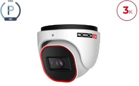 PROVISION-ISR Camara domo AHD (3K) 5 MP(AHD/TVI), 4 MP(AHD/TVI/VCI), 700 TVL (CVBS), Lente fijo 2.8mm (100°), IR hasta 20 mts, microfono,WDR, IP67
