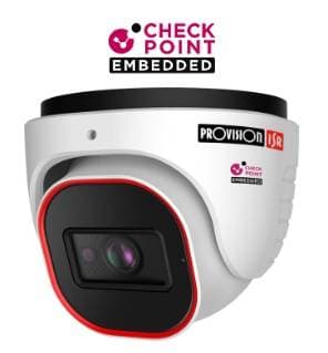 PROVISION-ISR Camara domo IP 4 MP, Lente 2.8mm (96°), de dia detecta hasta 60 mts/Reconoce:12 mts/Idetifica: 6 mts, IR hasta 20 mts, RF, microfono, CheckPoint,IP67