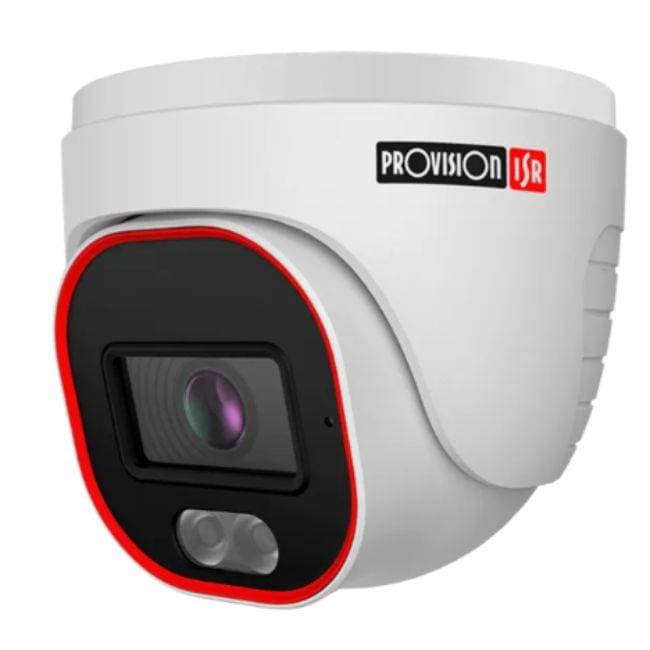 PROVISION-ISR Camara domo IP 2 MP, Lente 2.8mm (93), de dia detecta hasta 40 mts/Reconoce: 8 mts/Idetifica: 4 mts, IR hasta 20 mts, DDA , microfono, WDR, IP67