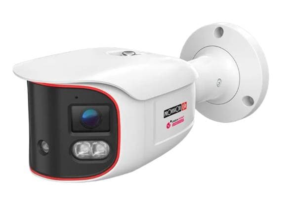 PROVISION-ISR Cámara Bala panorámica IP 8 MP, Lente 2.8mm (180°), de dia detecta hasta 20 mts, IR hasta 20 mts,LED híbrido, DDA2, Microfono incorporado, WDR,IP67
