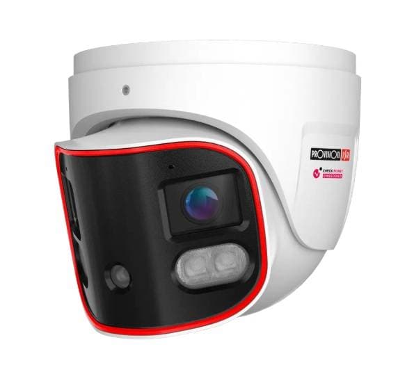 PROVISION-ISR Cámara Domo panorámica IP 8 MP, Lente 2.8mm (180°), de dia detecta hasta 20 mts, IR hasta 20 mts,LED híbrido, DDA2, Microfono incorporado, WDR, IP67