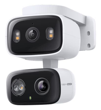 TP-LINK Camara vigilancia 360º Interior / Exterior (Tapo C246D) Doble Lente 2K 3MP, Apertura: F1,6,Distancia focal: 2,8 mm