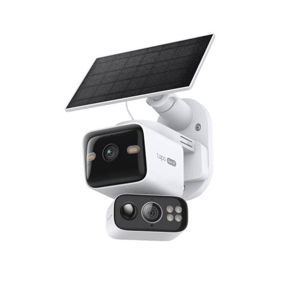TP-LINK Kit de cámara de seguridad con doble lente Pan/Tiltn alimentada por energía solar