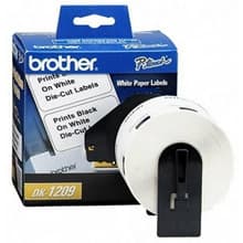 BROTHER Etiqueta blanca de papel Brother DK1209, 800 etiquetas de 28.9 mm de ancho x 62 mm de largo. Impresión en negro. QL800 / QL810W / QL1110NWB.