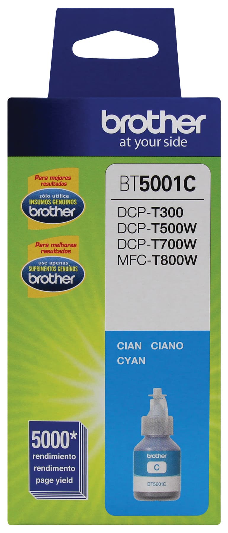 BROTHER Botella de tinta Brother BT5001C cian