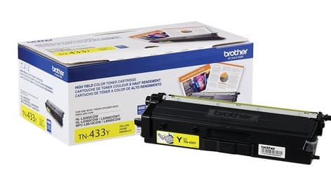 BROTHER Tóner Brother TN433Y amarillo, rendimiento apróximado 4,000 páginas, compatible con MFCL8900CDW
