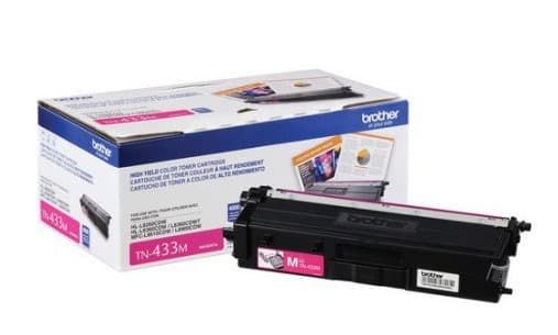 BROTHER Tóner Brother TN433M magenta, rendimiento apróximado 4,000 páginas, compatible con MFCL8900CDW