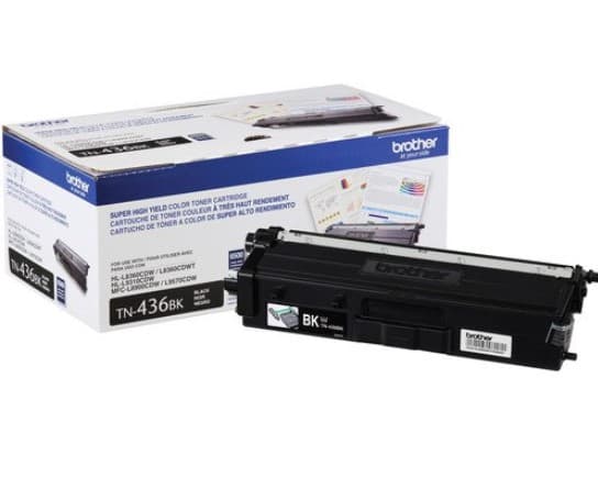 BROTHER Tóner Brother Valor TN436BK negro, rendimiento aproximado 6,500 páginas, compatible con MFCL8900CDW, MFCL9570CDW, HLL9310CDW