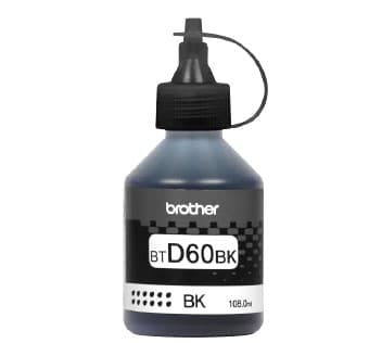BROTHER Botella de tinta Brother BTD60BK negro, rendimiento aproximado 5,000 páginas, compatible con DCPT220, DCPT520DW, DCPT720DW, MFCT920DW