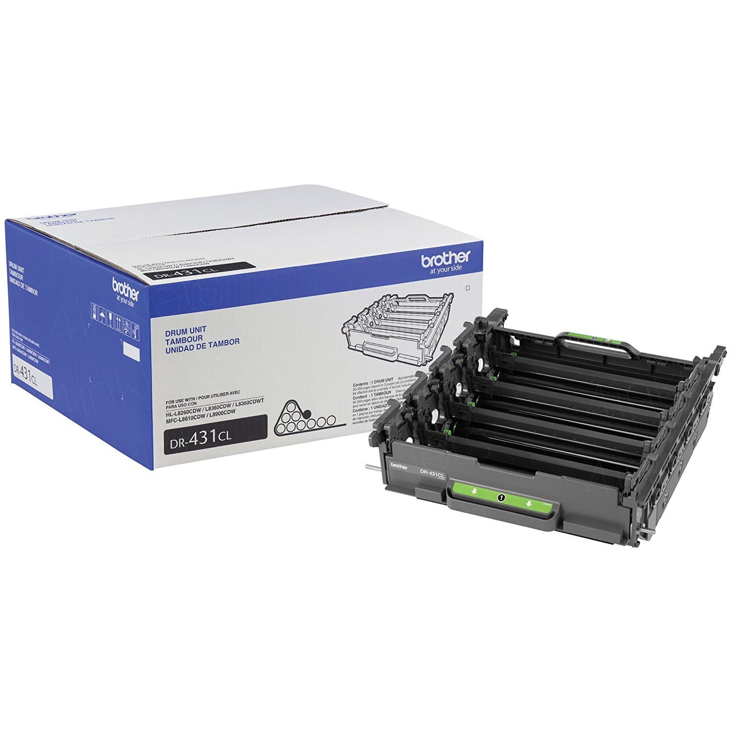 BROTHER Tambor Brother Valor DR431CL, rendimiento aproximado 30,000 páginas, compatible con MFCL8900CDW