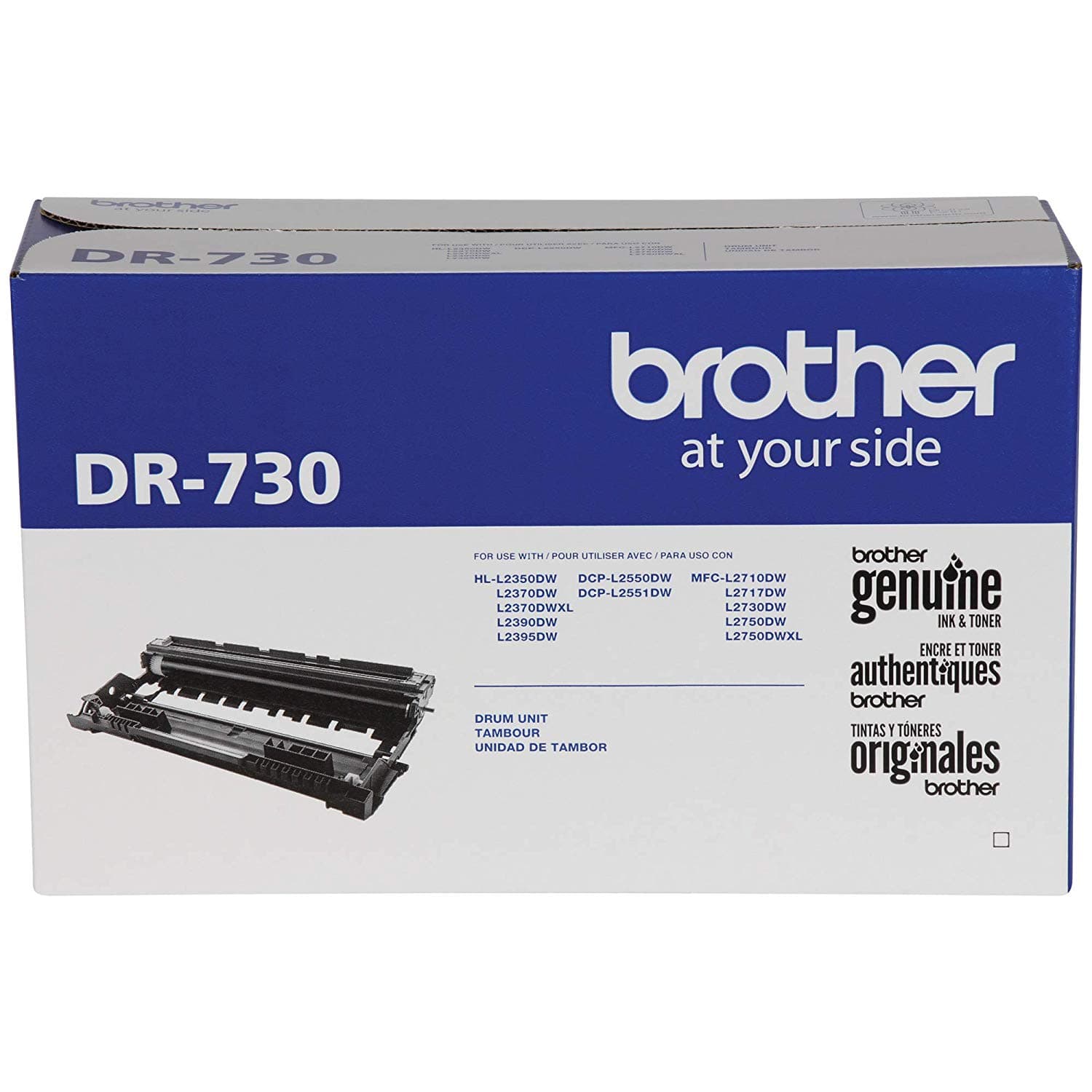 BROTHER Tambor Brother DR730, negro, rendimiento aproximado 12,000 páginas, para equipos DCPL2551DW.