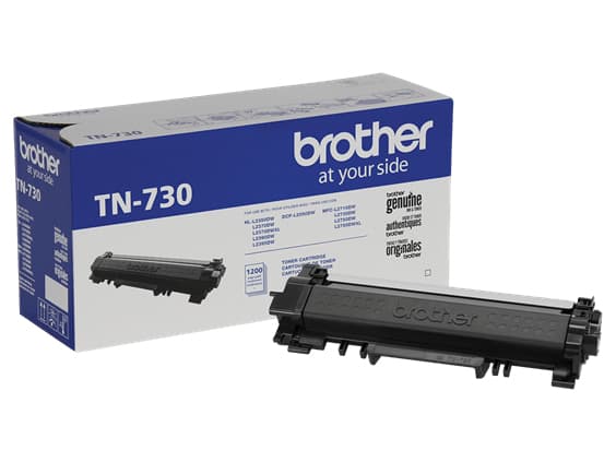 BROTHER Tóner Brother TN730, negro, rendimiento aproximado 1,200 páginas, para equipos DCPL2551DW.